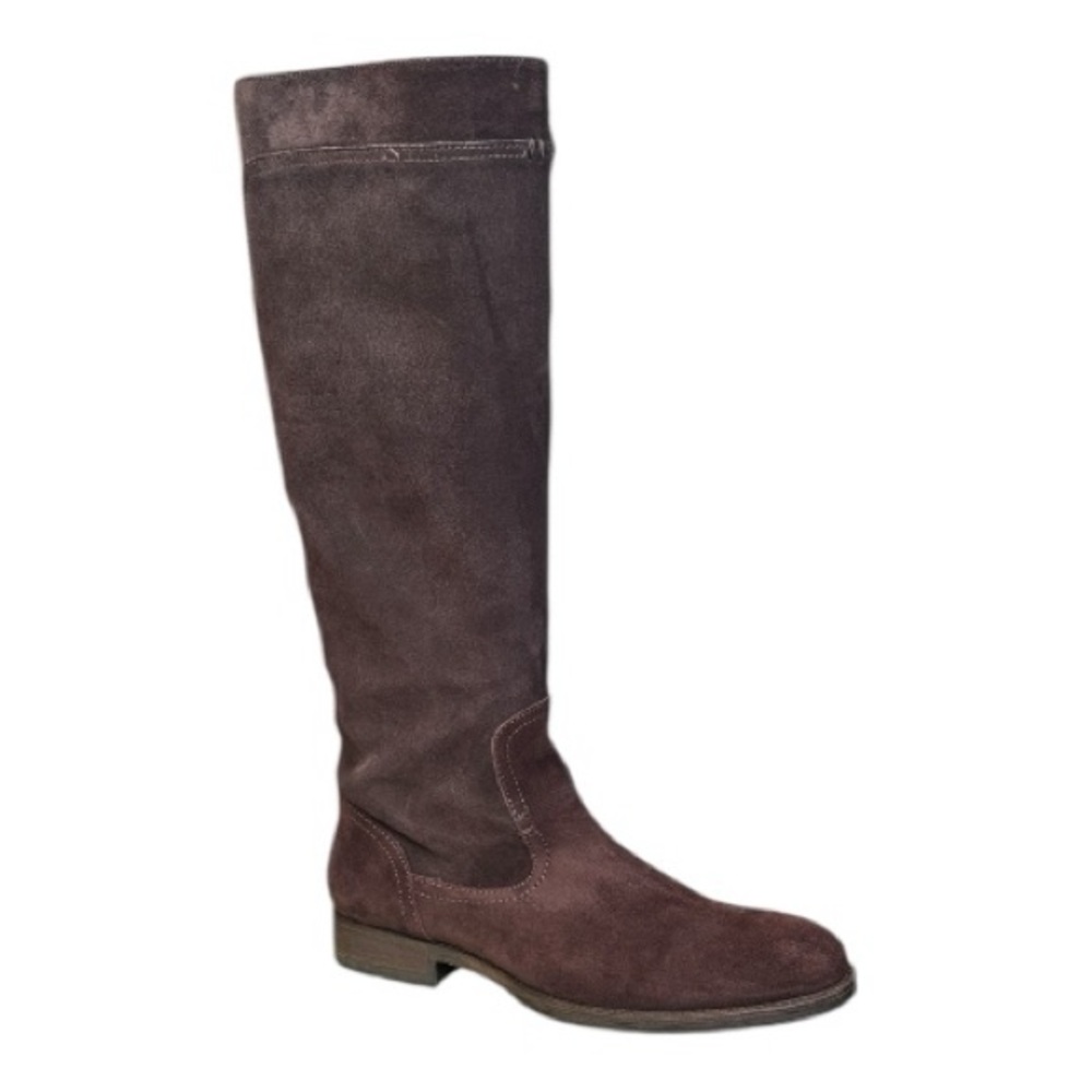 Vera Wang Lavender Label Brown Suede Riding Boots Size 10.5 Made in Italy